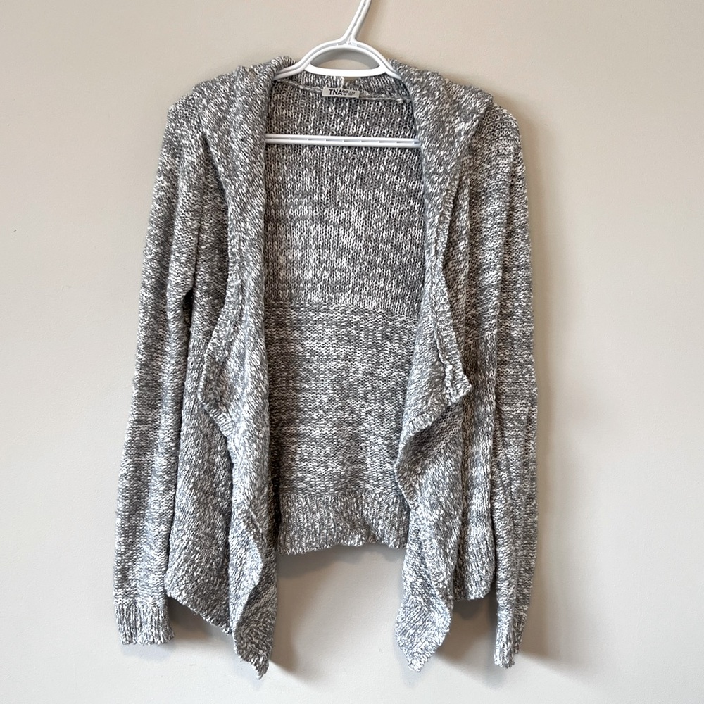 Aritzia TNA Angora Wool Knit Hooded Cardigan